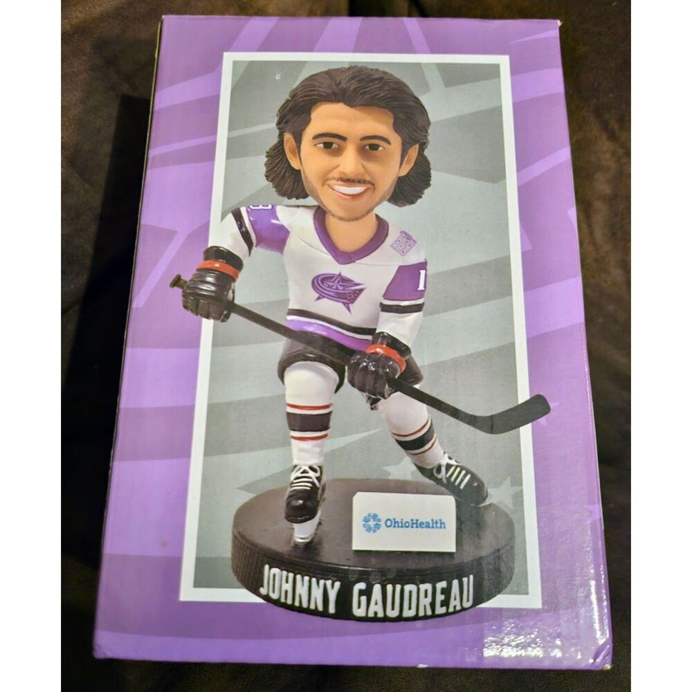 RARE NEW IN BOX Johnny Gaudreau Columbus Blue Jackets NHL Hockey Fights Cancer
